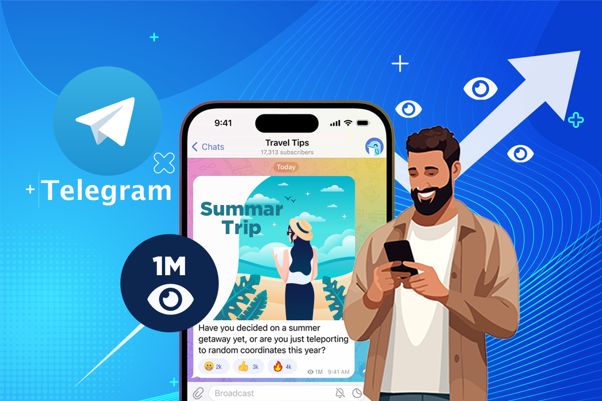 بنر افزایش بازدید تلگرام